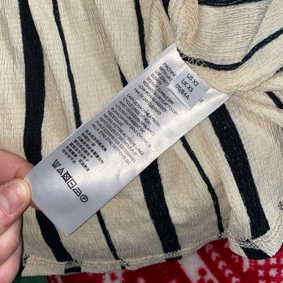 Maeve for Anthropologie Striped Ruffle Tie Waist One Shoulder Top - Picture 7 of 8